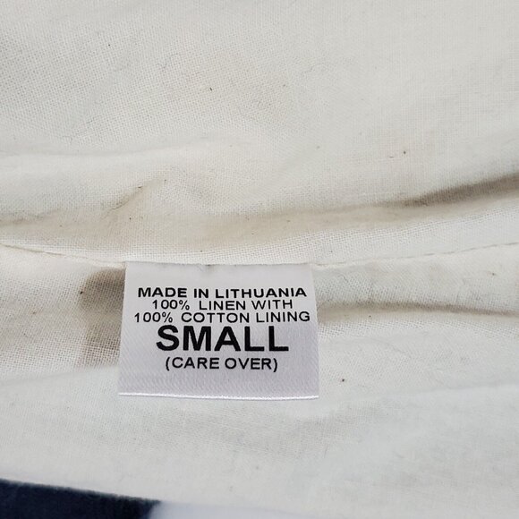 Formidable DAR Women's Navy Blue Linen Handmade Blazer Jacket Shirt Small - Picture 7 of 13